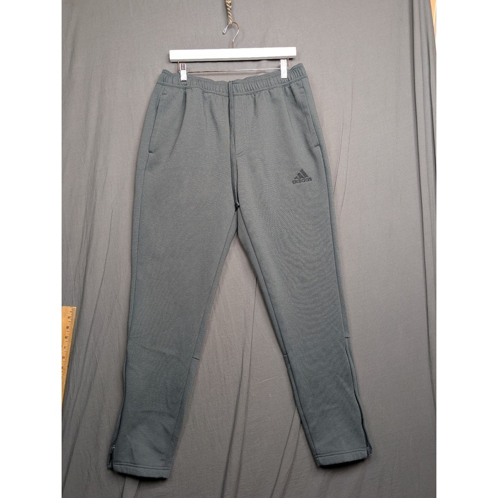 Adidas Gray Tapered Sweatpants Men's Size Large Training Joggers Fleece